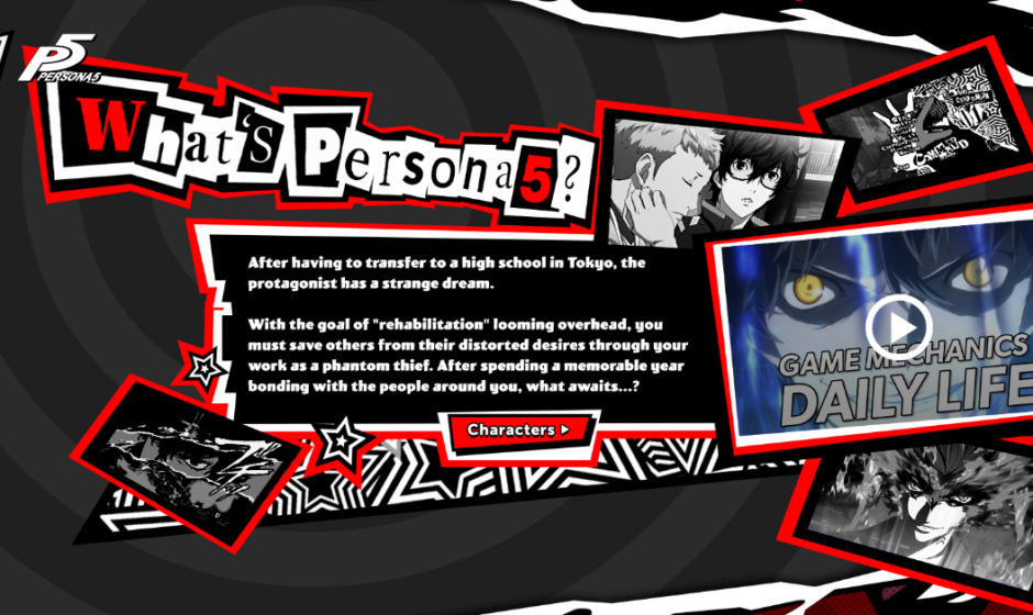 Il sito inglese di Persona 5 apre i battenti!